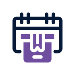 calendar dual tone icon. Sleek and modern vector icon for websites, mobile apps, marketing materials, and corporate design. Fully scalable and ready to use.