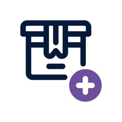 Obraz premium package dual tone icon. Sleek and modern vector icon for websites, mobile apps, marketing materials, and corporate design. Fully scalable and ready to use.