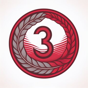 logo gouge avec des lauriers et le chiffre 3 en ia