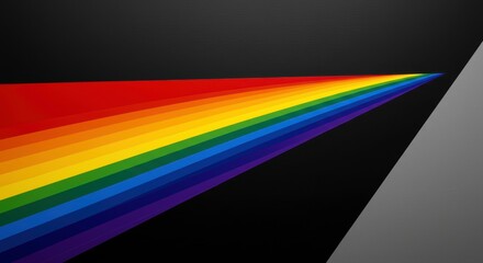 Abstract Rainbow Stripes Diagonal Design vibrant color spectrum on dark background modern graphic
