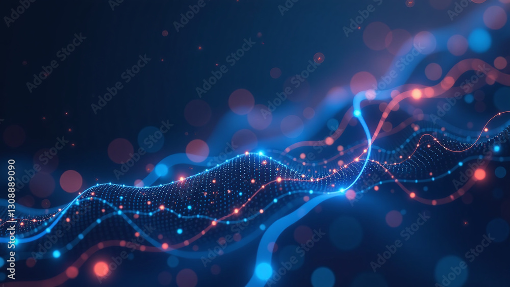 Poster background used various digital fields including technology art science