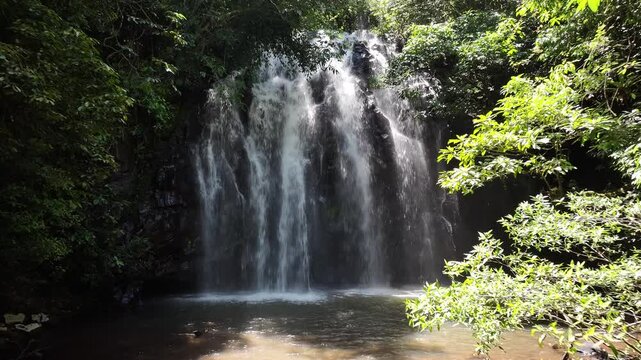 Aerial footage of Ellinjaa Falls Queensland Australi