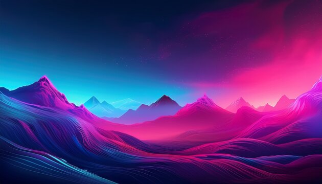 A neon blue to magenta gradient, vibrant and electrifying, perfect for gaming UI with bold, high-energy colors that evoke excitement and dynamic movement.
