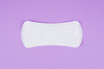 White pad. Menstruation period and daily hygiene concept