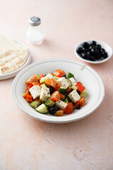 Traditional Green salad with feta cheese