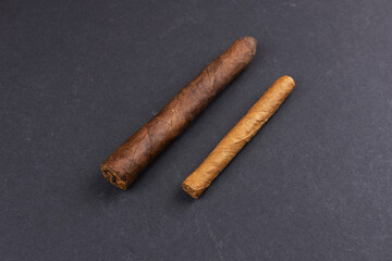 Cigars. Brown cigars from real tobacco leaves. Cigars from Cuba Havana