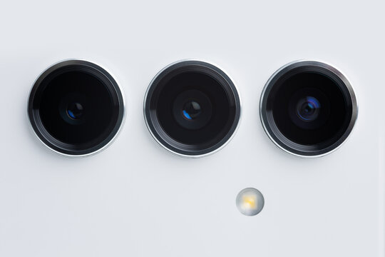 Modern smartphone camera lens, macro view. close up - Powered by Adobe