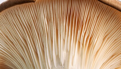 Macro of sliced king oyster mushroom. Smooth, fibrous texture detail.  Gourmet, culinary ingredient.  Intricate fungal surface.

