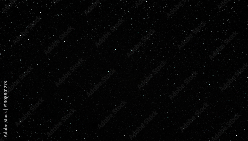 Poster serene and tranquil field of stars with various points of light twinkling in darkness night sky