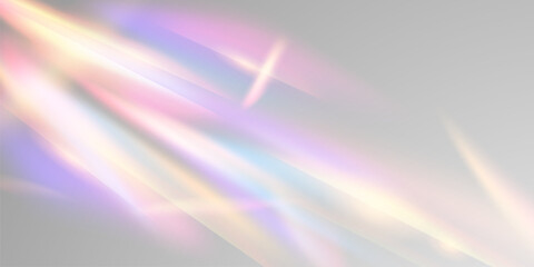 Light effect and zigzag ribbon falling from above on a beam of light, tinsel vector