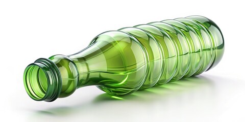 Flexible bottle mockup, angled shot, compositional rule.