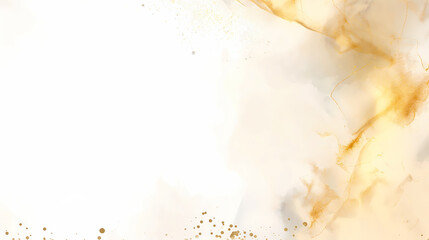 Abstract Gold Watercolor Background with Brush Design