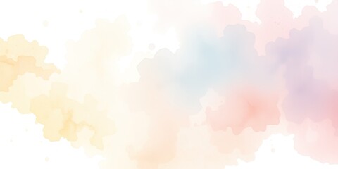 Delicate Watercolor Doodle Art Background