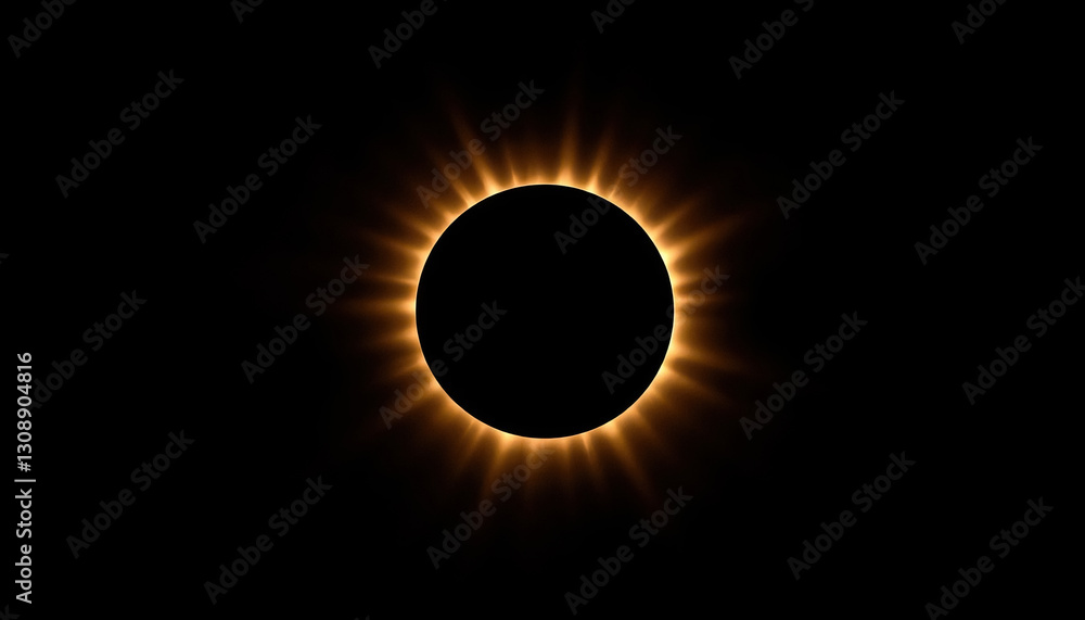 Aufkleber captivating of total solar eclipse with bright light streams emanating from behind lunar disk
