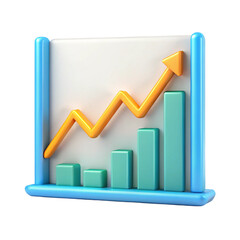 business graph with arrow