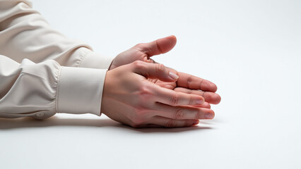 white backgroundting hands typically made male models editorial purposes fashion photography