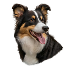 border collie, cut out, object, on Transparent background