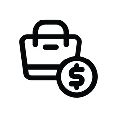 shopping card line icon. Clean and minimalist vector icon for websites, mobile apps, presentations, and logos. Fully scalable and customizable for any project.