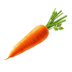 Fresh Carrot Isolated on a White Background: A Vibrant Orange Root Vegetable, Perfectly Displayed as an Element of Healthy Food Choices
