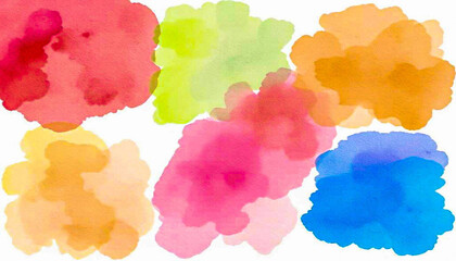 Colorful abstract watercolor painting with artistic brush strokes and textured splashes