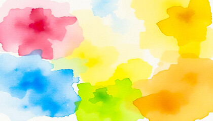 Fototapeta premium Abstract Watercolor Background Colorful Paint Splashes