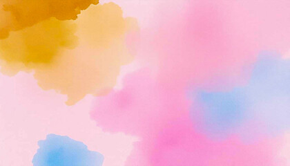 Colorful abstract watercolor background with clouds and artistic splashes