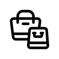 bag line icon. Clean and minimalist vector icon for websites, mobile apps, presentations, and logos. Fully scalable and customizable for any project.