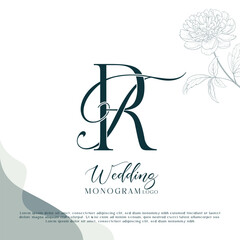 TR, RT Initial Wedding Logo Monogram