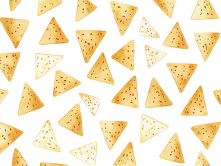 Isolated Lightly Salted Tortilla Chips