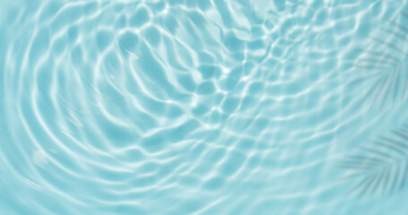 Water ripple surface, Summer Background, Water Waves Abstract Pattern Texture on Swimming pool,Top view Poolside with Light Shadow on Blue water