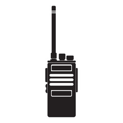 silhuotte of walkie talkie on white background