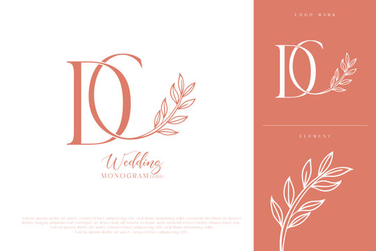 DC, CD, Wedding Logo Monogram, Stylish Wedding Couple Logo