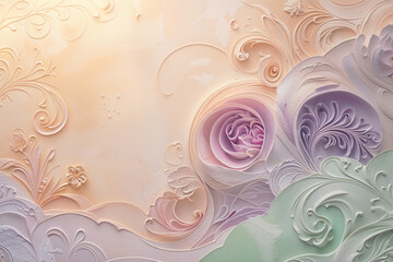 abstract background with flowers