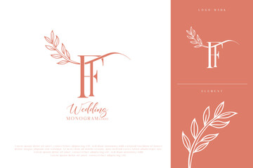 TF, FT, Wedding Logo Monogram, Stylish Wedding Couple Logo