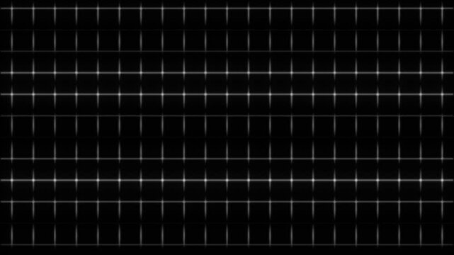 white shiny gride animation on a black screen for  creative video background, abstract motion element 