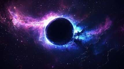 Space black hole swirling nebulae cosmic background