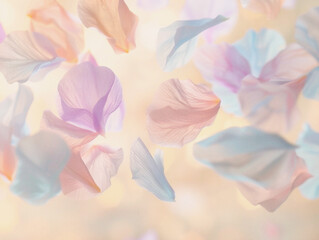 Soft Pastel Petals in Dreamy Abstract Texture Generative AI  