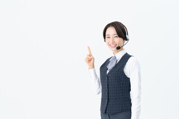 ミドルのオペレーターの女性