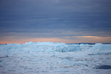Arctic iceberg landscape in Ilulissat, Greenland