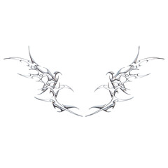 3D Hyper Cybersigil Design Element