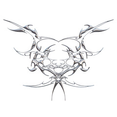 3D Hyper Cybersigil Design Element