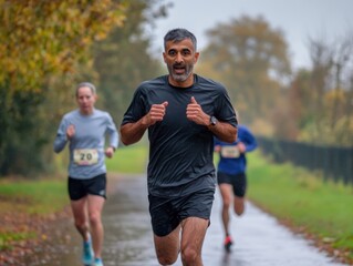 Motivated beginners and experienced runners participating in a running club, with an inclusive and supportive atmosphere