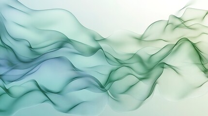 Obraz premium Soft pastel green and sky blue gradient, delicate and airy with subtle flowing patterns