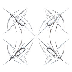 3D Hyper Cybersigil Design Element