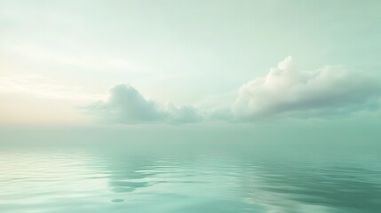 Obraz premium Soft pastel green and sky blue gradient, light and airy with subtle transitions