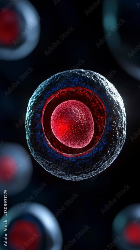 Aufkleber microscopic cellular structure and its components displaying science and medical imagery visuals
