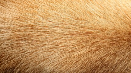 Fototapeta premium Golden Animal Fur Texture Close Up Detail Soft Light Warm Tone Natural Surface Fluffy Smooth Pattern