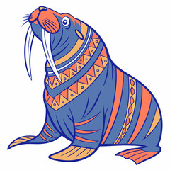 vector illustration of a cartoon fish