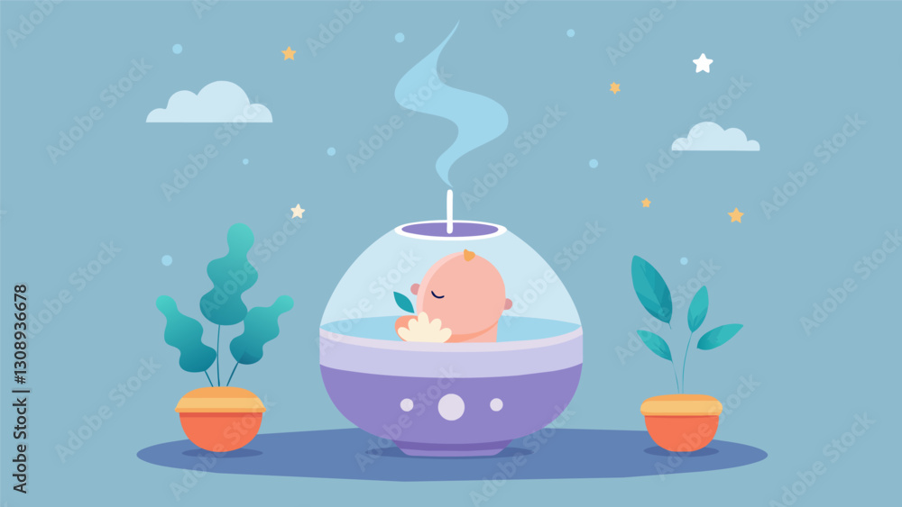 Poster the nurserys smart scent diffuser gently released a calming essential oil blend into the air creatin