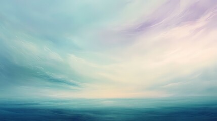 Fototapeta premium Soft pastel teal and lavender sky, delicate and dreamy with fluid flowing patterns